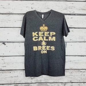 Keep calm breeze on distress letters gray t-shirt